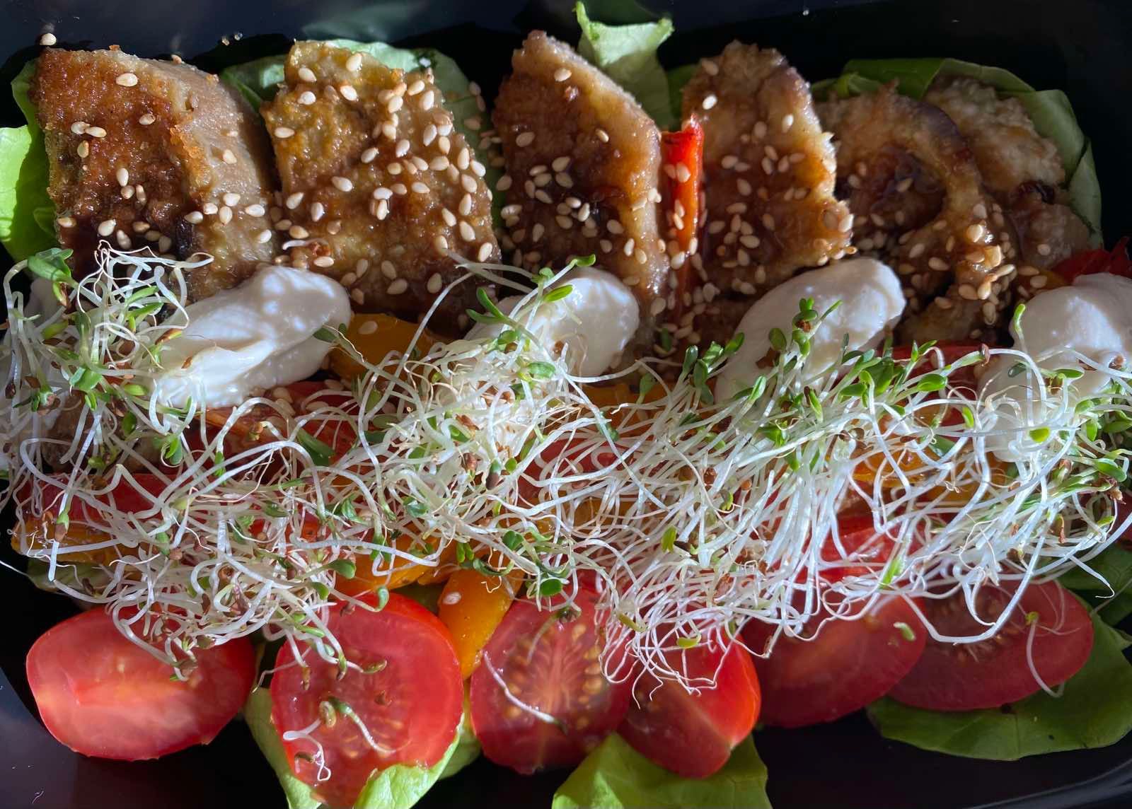 Baked vegetable salad