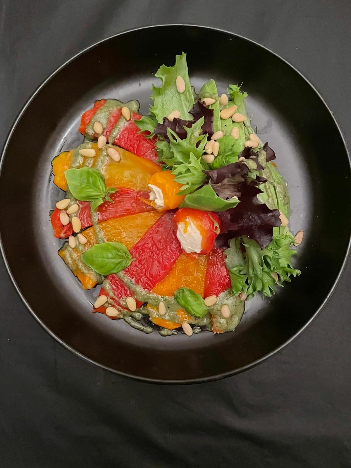Carpaccio of sweet peppers