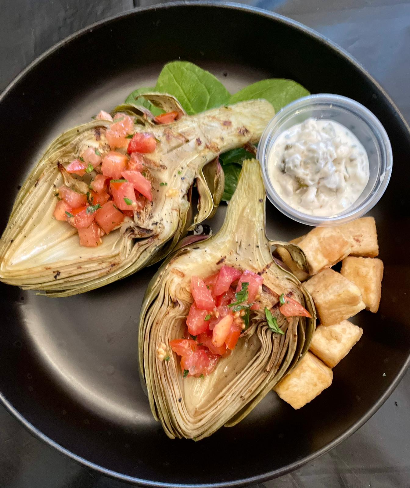 Grilled artichoke
